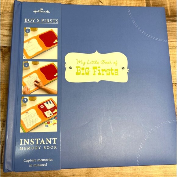 Hallmark "My Little Book Of Big Firsts" Instant Memory Book For Boys - Picture 1 of 6